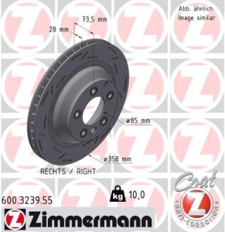 Гальмiвнi диски BLACK Z правий ZIMMERMANN 600323955