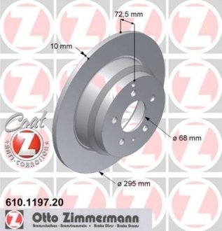 Тормозной диск ZIMMERMANN 610 1197 20
