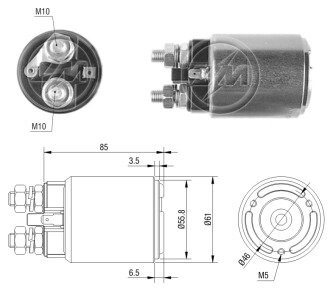 Втягувальне реле стартера ZM ZM654