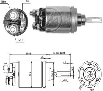 Реле втягуюче стартера ZM ZM741