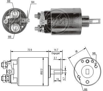 Втягувальне реле стартера ZM ZM780